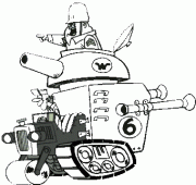 coloring picture of Sergeant Blast and Private Meekly in the Army Surplus Special